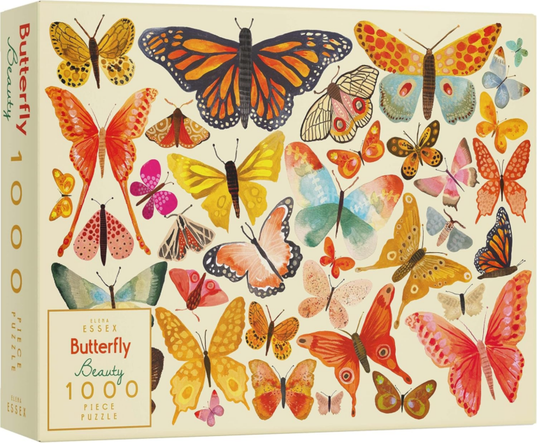 A collection of watercolor butterflies.