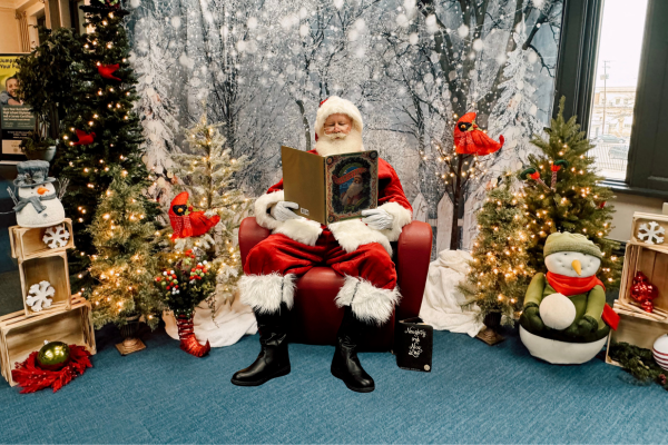 Santa in our holiday photo booth